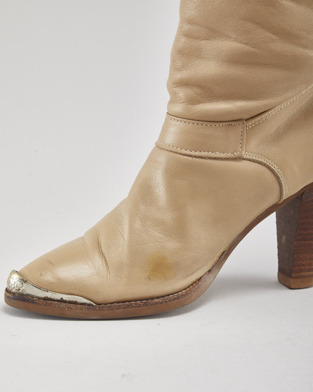 Dingo Brown Leather Heeled Boots - Uk3.5