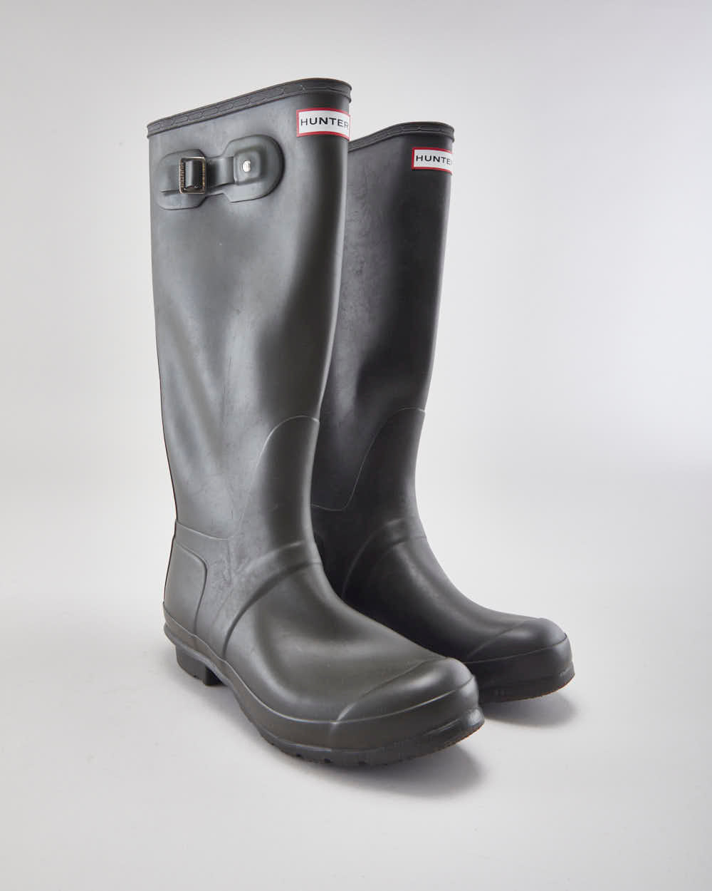 Hunter Khaki Wellington Boots - UK8