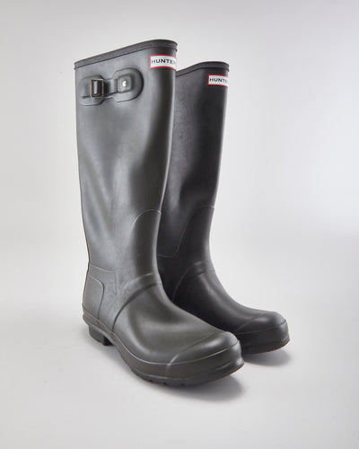 Hunter Khaki Wellington Boots - UK8