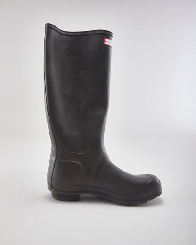 Hunter Khaki Wellington Boots - UK8