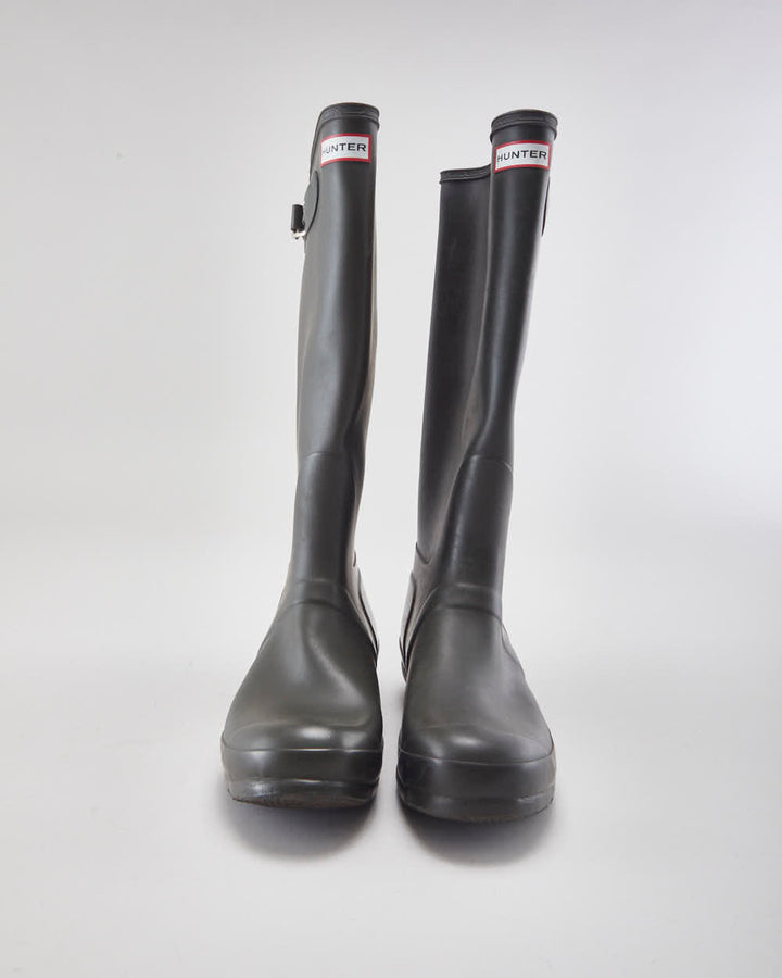 Hunter Khaki Wellington Boots - UK8