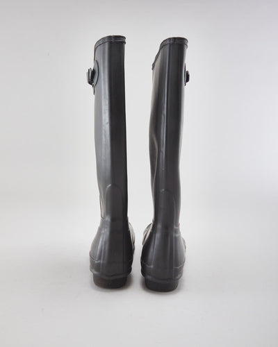 Hunter Khaki Wellington Boots - UK8