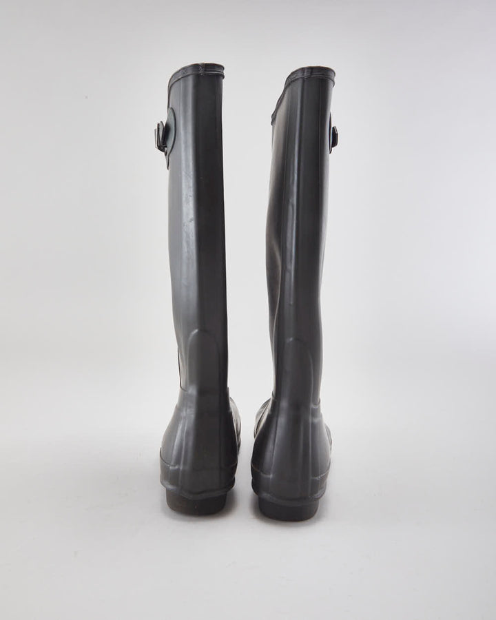 Hunter Khaki Wellington Boots - UK8