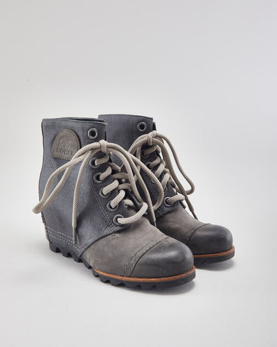 Sorel PDX Lace-up Wedge Ankle Boots - UK3