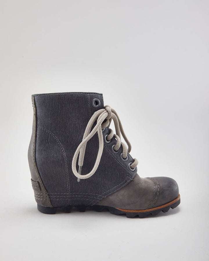 Sorel PDX Lace-up Wedge Ankle Boots - UK3