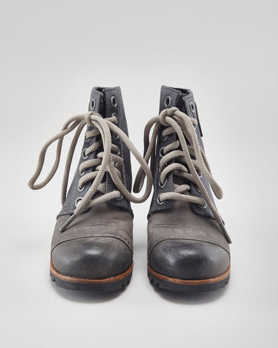 Sorel PDX Lace-up Wedge Ankle Boots - UK3