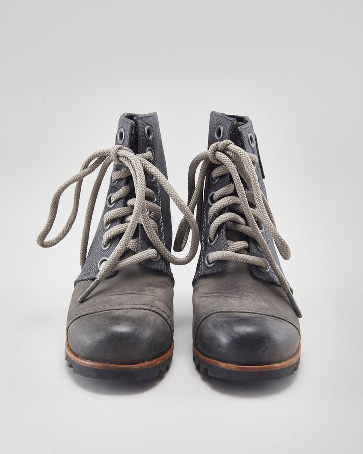 Sorel PDX Lace-up Wedge Ankle Boots - UK3