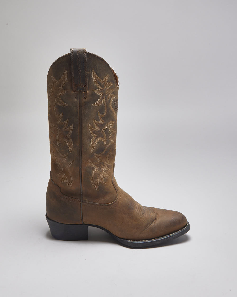 Vintage Ariat Brown Leather Cowboy Boots - UK 6.5