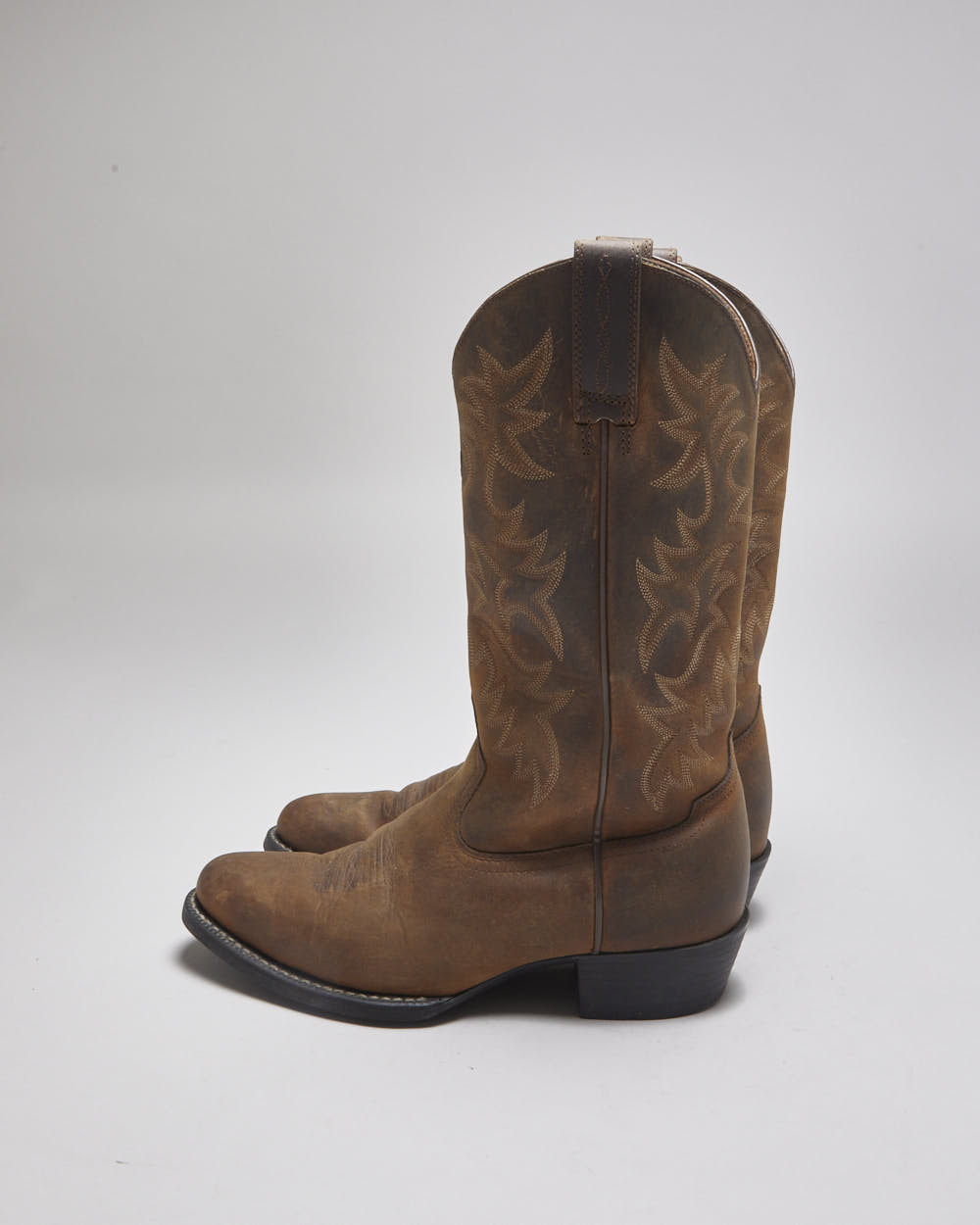 Vintage Ariat Brown Leather Cowboy Boots - UK 6.5