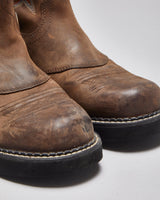 Vintage Ariat Brown Leather Cowboy Boots - UK 6