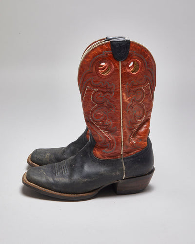Vintage Ariat Leather Cowboy Boots - UK 4.5