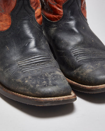 Vintage Ariat Leather Cowboy Boots - UK 4.5