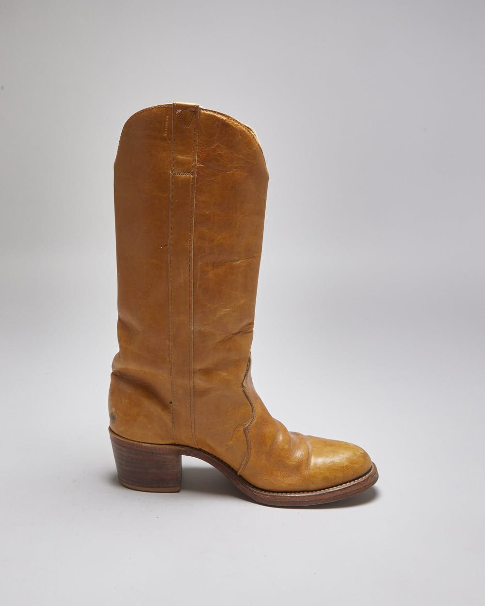 Vintage Leather Cowboy Boots - UK 7.5
