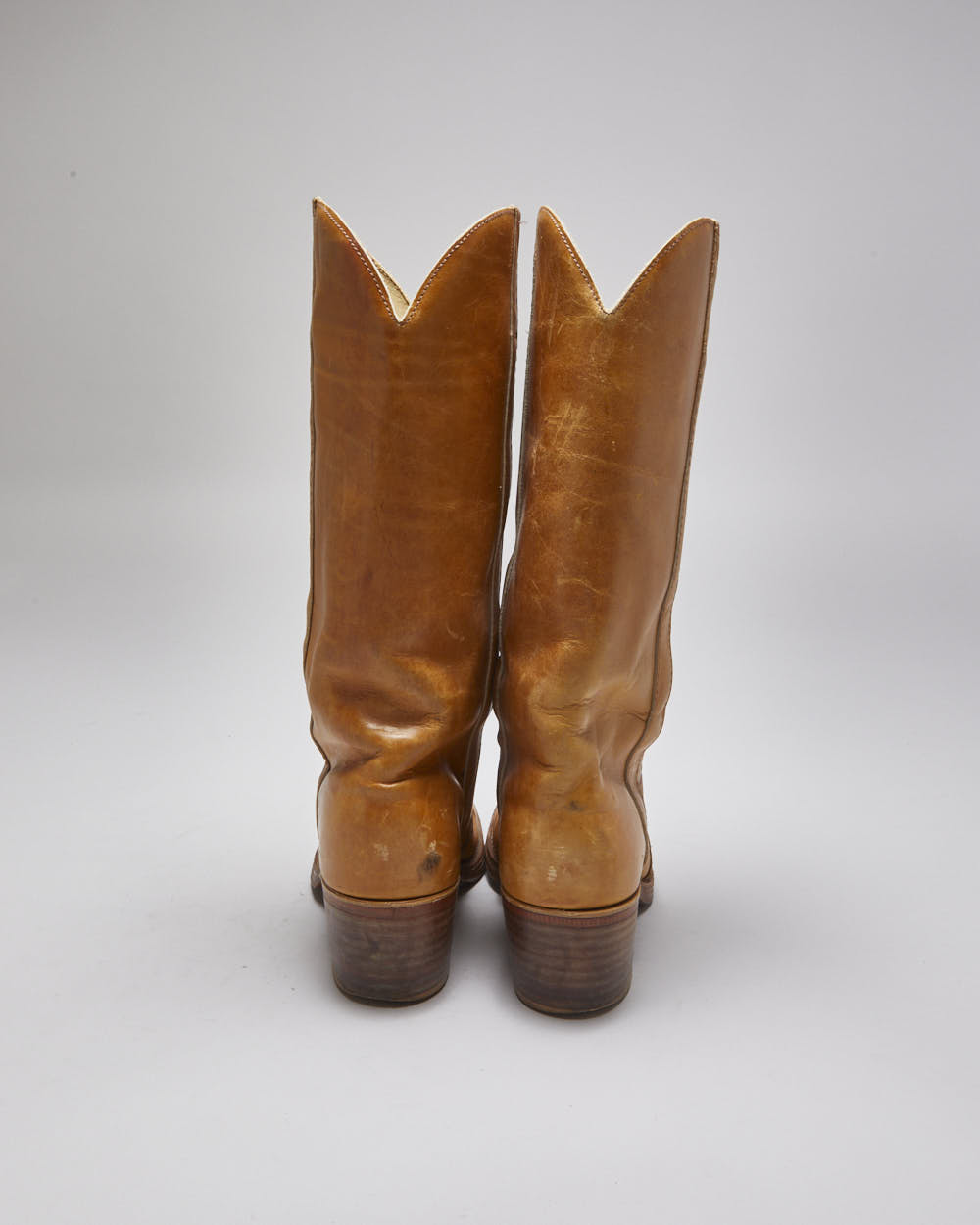 Vintage Leather Cowboy Boots - UK 7.5