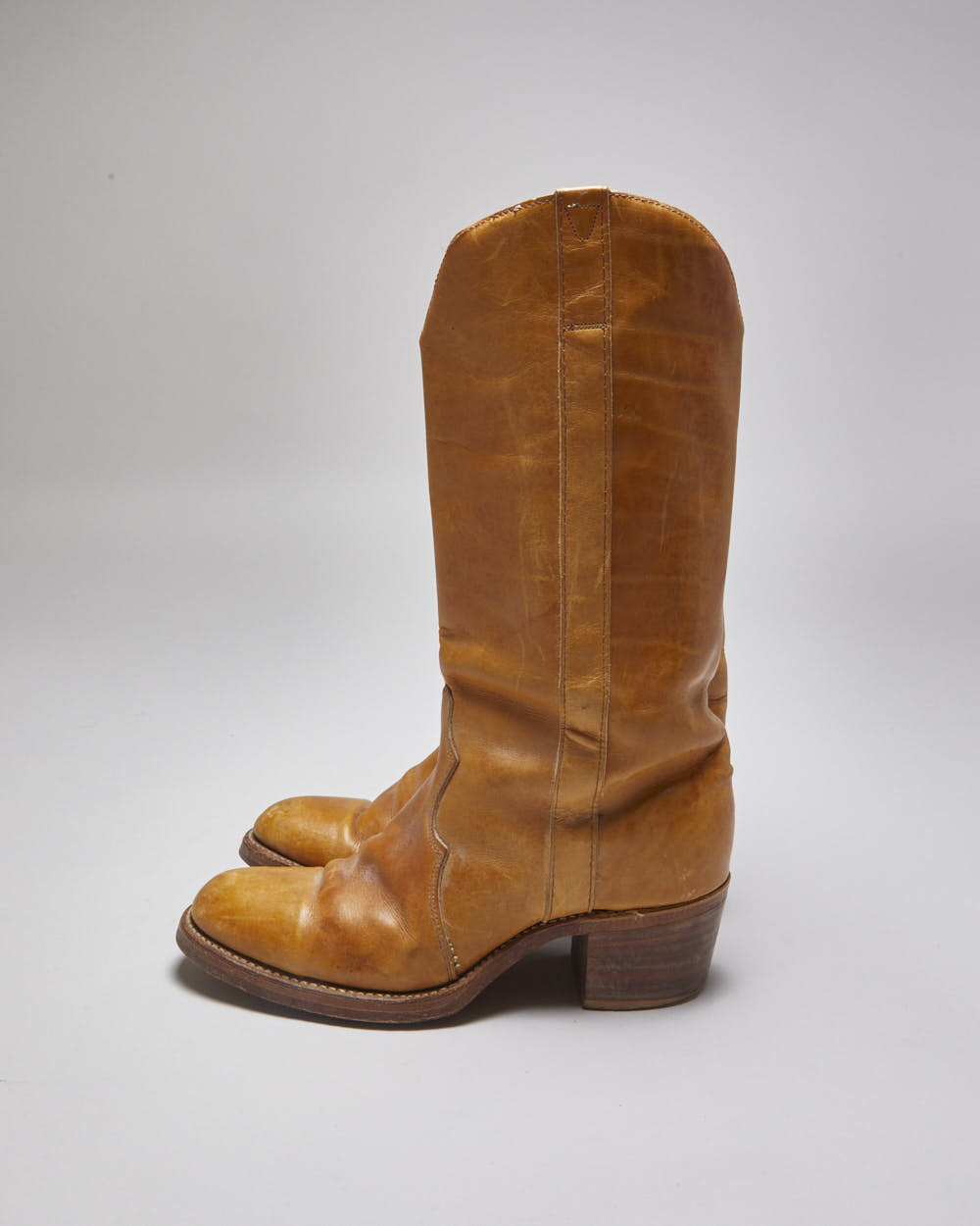 Vintage Leather Cowboy Boots - UK 7.5