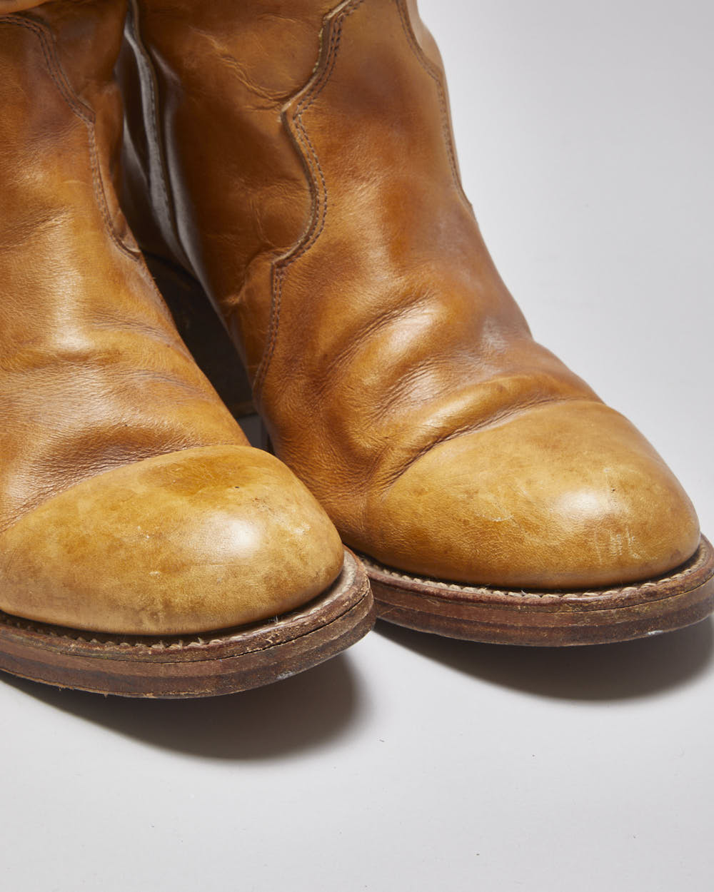 Vintage Leather Cowboy Boots - UK 7.5