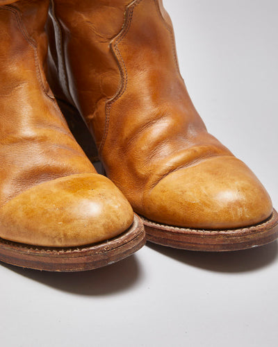 Vintage Leather Cowboy Boots - UK 7.5
