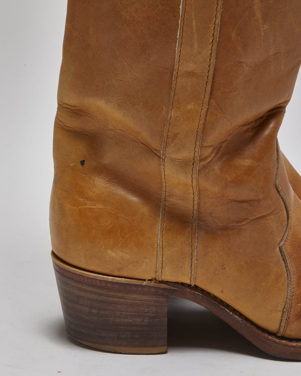 Vintage Leather Cowboy Boots - UK 7.5