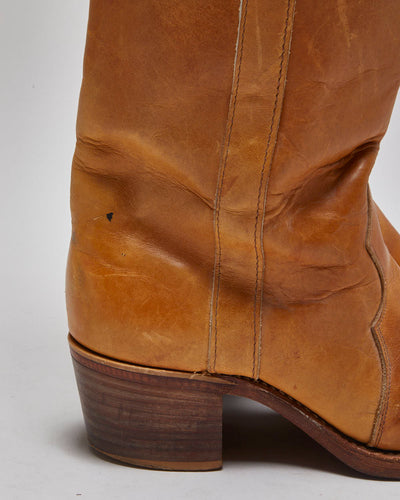 Vintage Leather Cowboy Boots - UK 7.5