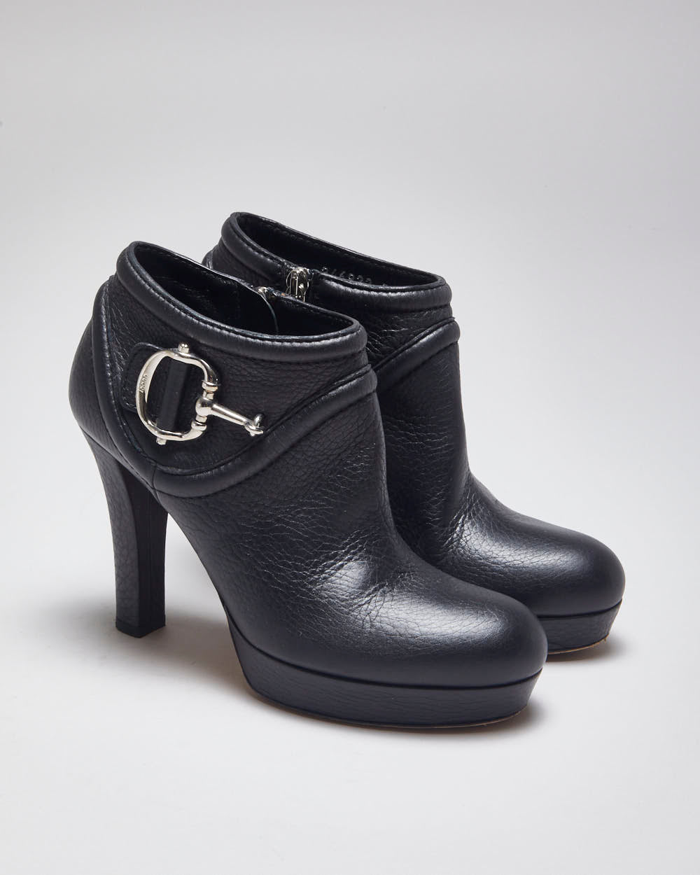 Gucci Leather Heeled Ankle Boot - UK 2