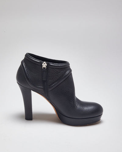 Gucci Leather Heeled Ankle Boot - UK 2