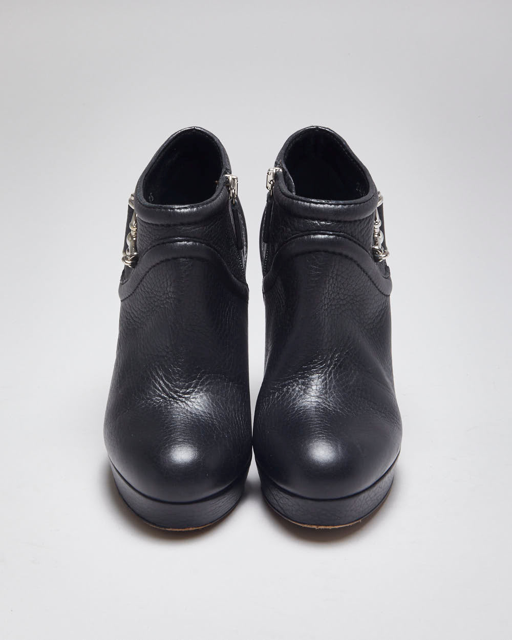 Gucci Leather Heeled Ankle Boot - UK 2