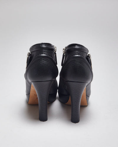 Gucci Leather Heeled Ankle Boot - UK 2