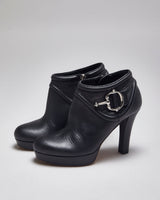 Gucci Leather Heeled Ankle Boot - UK 2