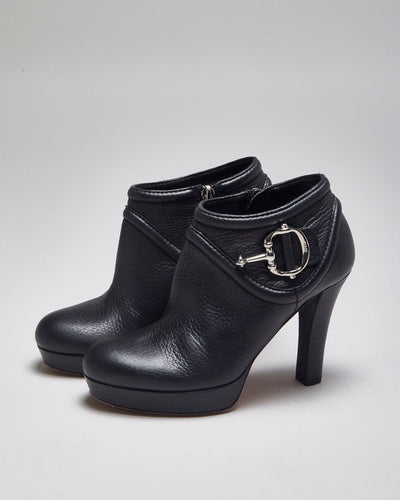 Gucci Leather Heeled Ankle Boot - UK 2