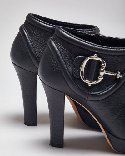 Gucci Leather Heeled Ankle Boot - UK 2