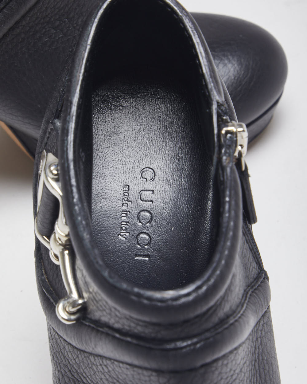 Gucci Leather Heeled Ankle Boot - UK 2