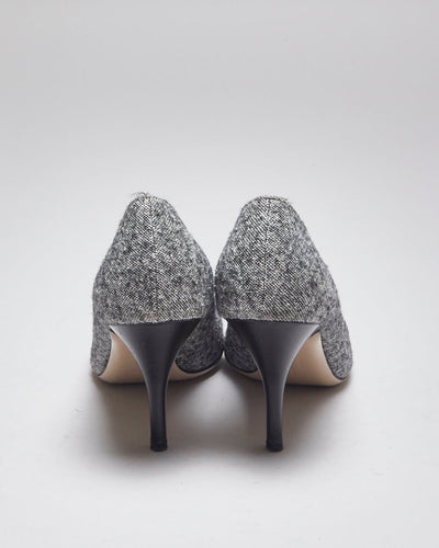 Salvatore Ferragamo Black & Grey Heels - UK6