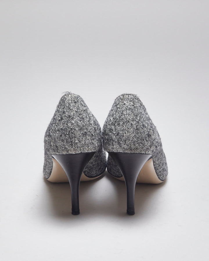 Salvatore Ferragamo Black & Grey Heels - UK6