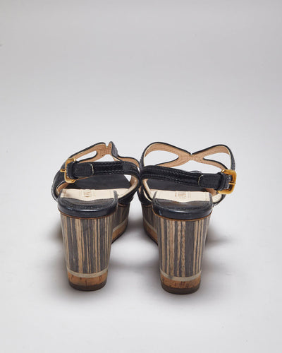 Prada Platform Wedge Sandals - UK4