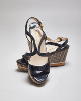Prada Platform Wedge Sandals - UK4