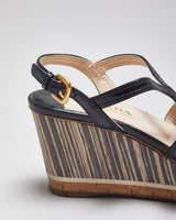 Prada Platform Wedge Sandals - UK4