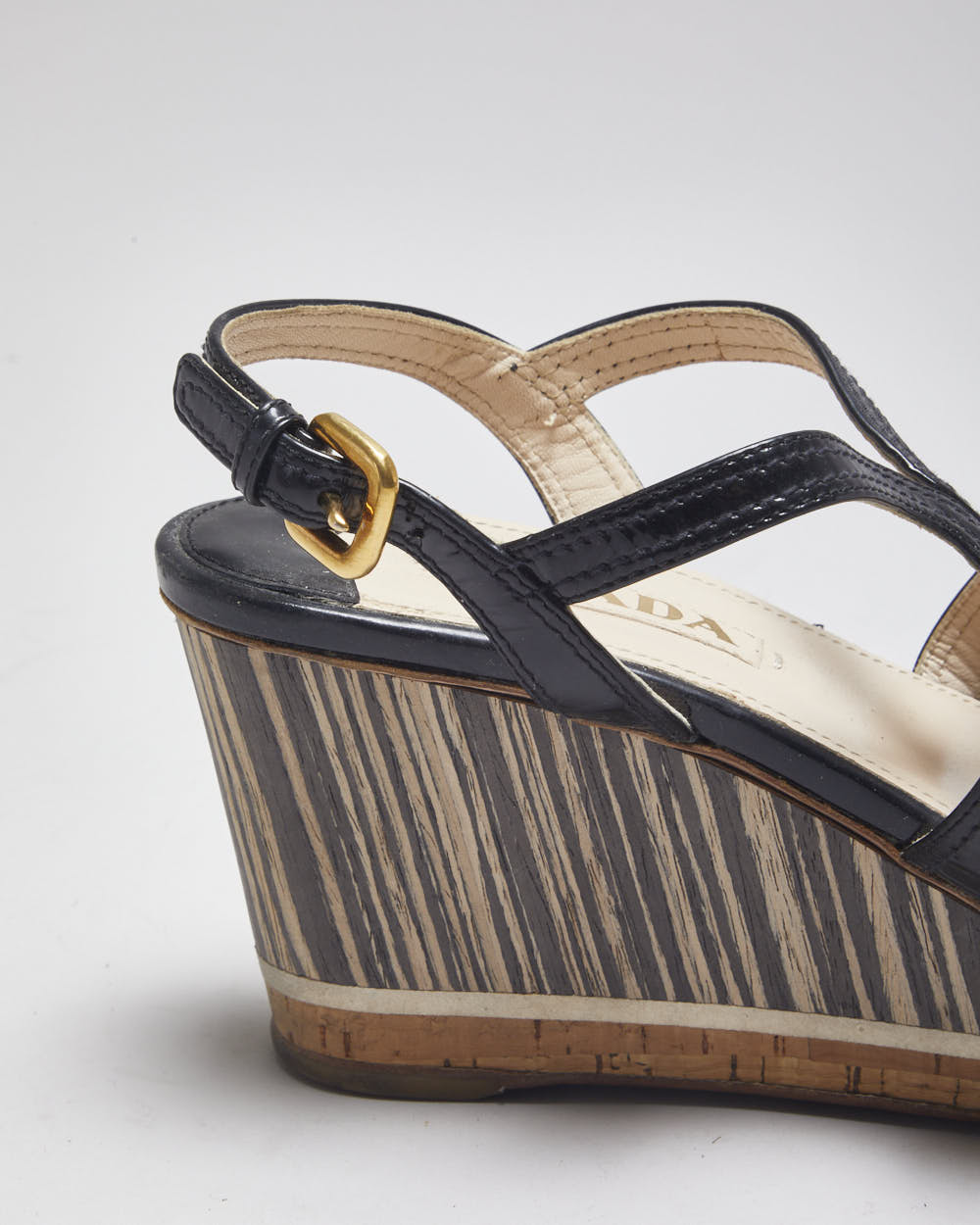 Prada Platform Wedge Sandals - UK4