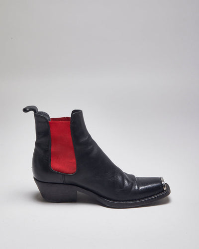 Calvin Klein x Raf Simons 250W39NYC Black Leather Boots - UK5