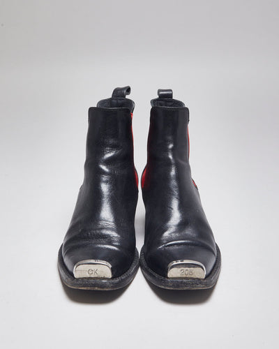 Calvin Klein x Raf Simons 250W39NYC Black Leather Boots - UK5
