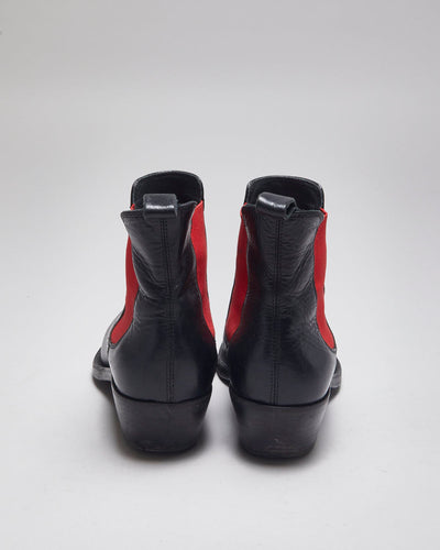 Calvin Klein x Raf Simons 250W39NYC Black Leather Boots - UK5