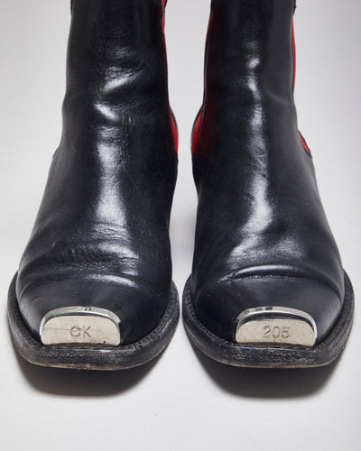 Calvin Klein x Raf Simons 250W39NYC Black Leather Boots - UK5