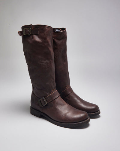 Vintage Frye Leather Brown Boots - UK6