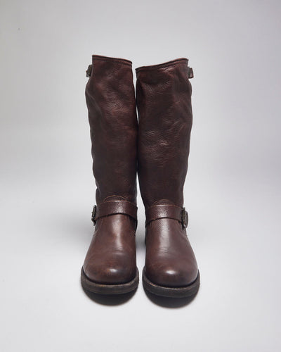 Vintage Frye Leather Brown Boots - UK6