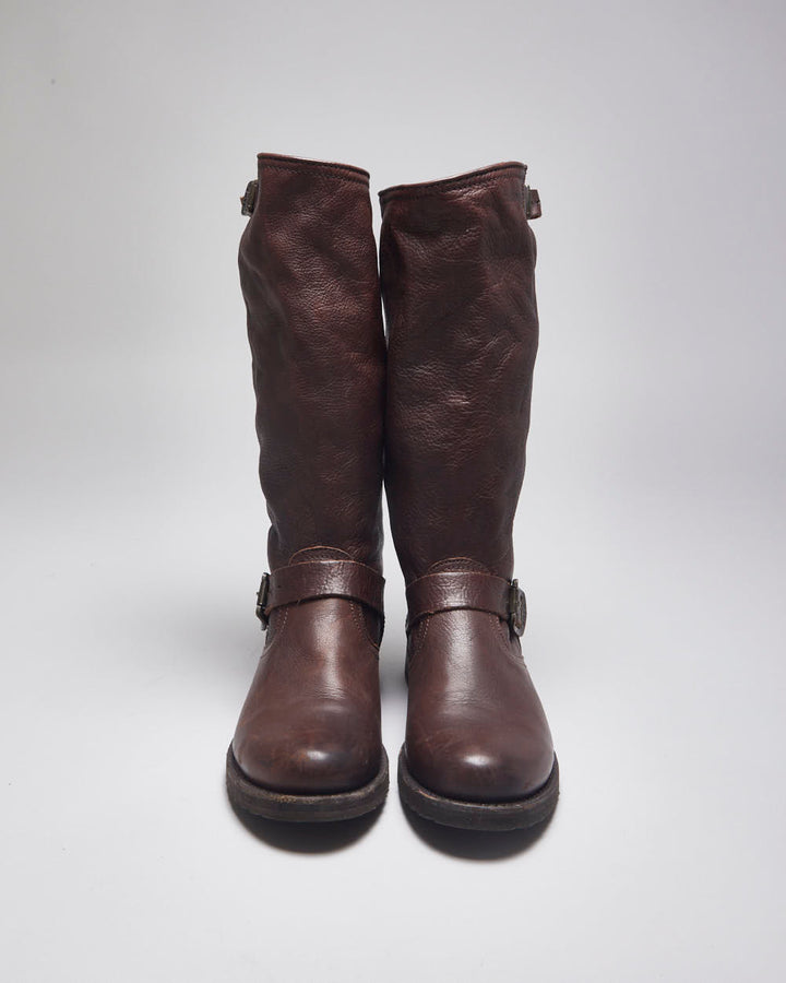 Vintage Frye Leather Brown Boots - UK6