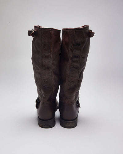 Vintage Frye Leather Brown Boots - UK6