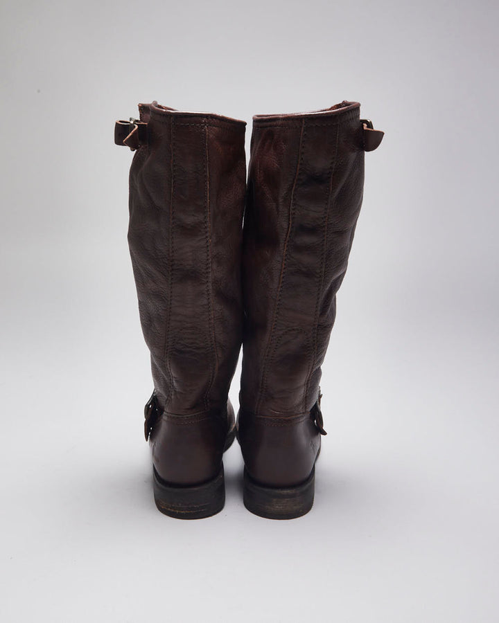 Vintage Frye Leather Brown Boots - UK6