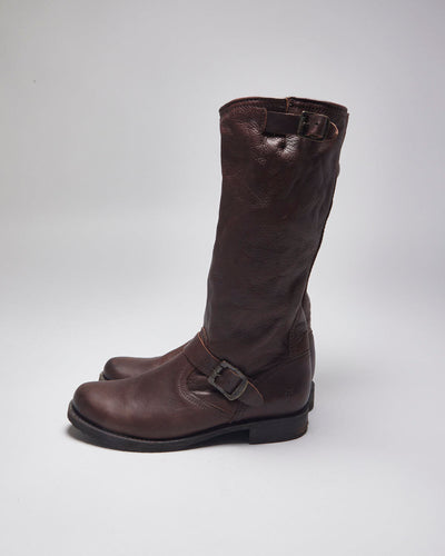 Vintage Frye Leather Brown Boots - UK6