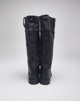 Vintage Frye Leather Black Boots - UK6.5