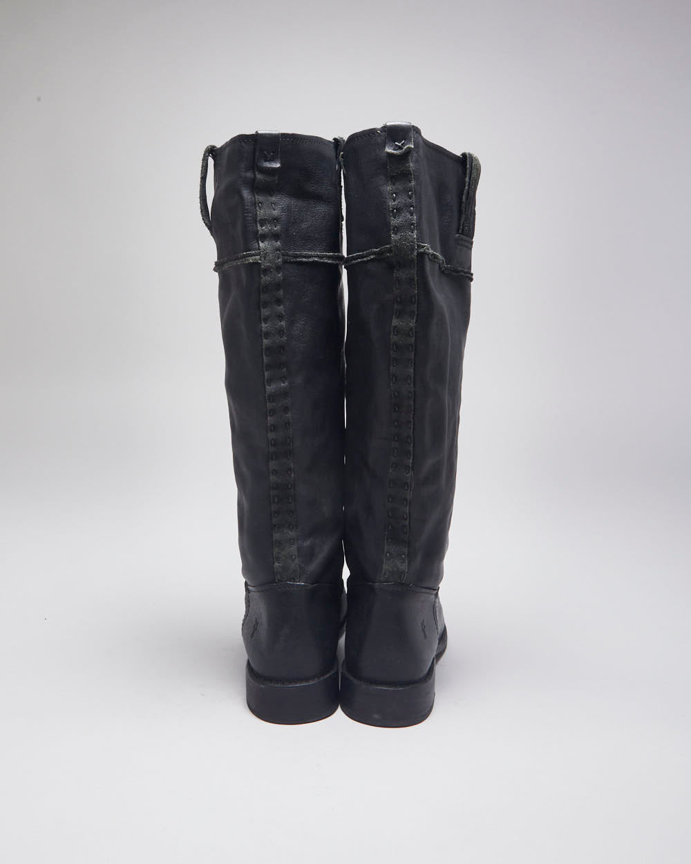 Vintage Frye Leather Black Boots - UK6.5