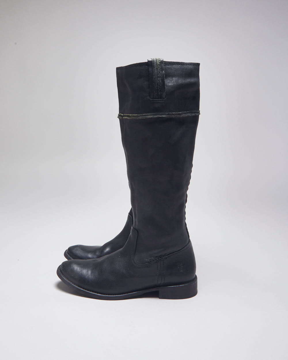 Vintage Frye Leather Black Boots - UK6.5